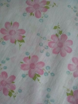 Vintage Cotton Voile Fabric Semi Sheer Floral 1.  5 Yds X 37 "