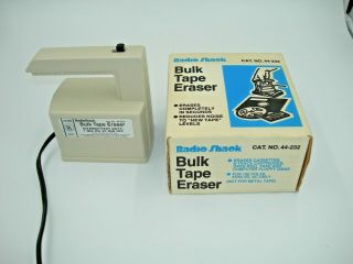 Vintage Realistic Bulk Tape Eraser Model 44 - 232 By Radio Shack