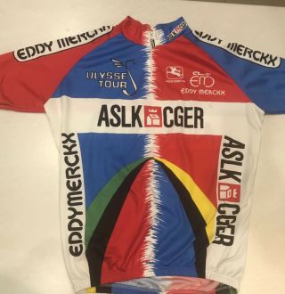 Eddy Merckx Aslk Cger Vintage Cycling Jersey Giordana Xl