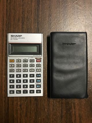 Sharp El - 509a Scientific Pocket Calculator W/case Vintage