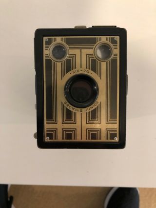 Vintage Kodak Brownie Junior Six - 20 Film Box Camera 620 Jr.  Art Deco/vintage