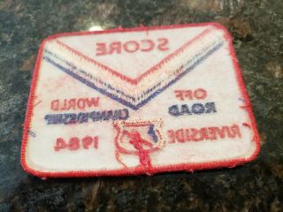 Very Rare Score Offroad Racing Patch Vintage Jacket Riverside 1984 hdra desert 2