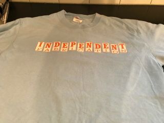 Vintage Independent Fabrication T - Shirt,  Size Large,  Light Blue Ef8
