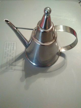 Vintage Stainless Steel Olive Oil Can Cruet 2 Cup 16oz