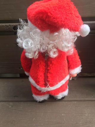 Vintage Walking Santa Claus Christmas Decoration Battery Operated Musical Toy 3
