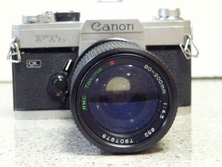 Canon Ftb Ql 35mm Slr Film Camera With Rmc Tokina Ii 80 - 200 Mm 1:4.  5 Lens