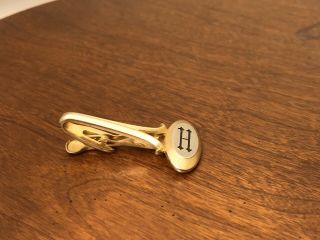 Hickok Monogram Vintage Tie Bar Clip Letters H Initials