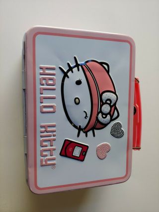 Vintage Hello Kitty Winking Pink Mini Tin Lunch Box