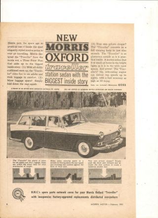 Vintage 1961 Morris Oxford Traveller Australian Advert