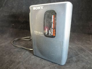 Vintage Sony Tcm - 353v Cassette Voice Recorder,  Mic,  Variable Speed =