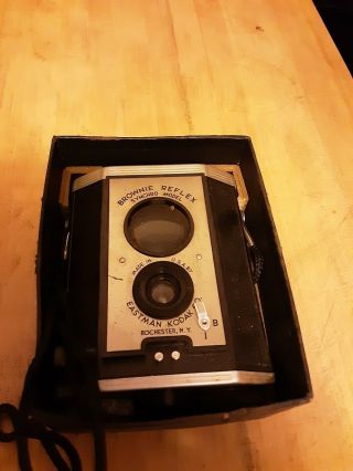 Brownie Reflex Synchro Model Camera,  With Instructions,  Half Box