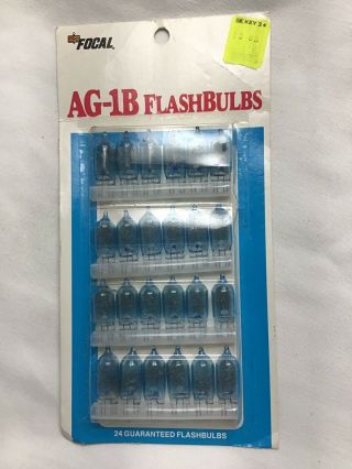 Vintage Kmart Ag - 1b Focal Flashbulbs Full Package Of 24 Bulbs