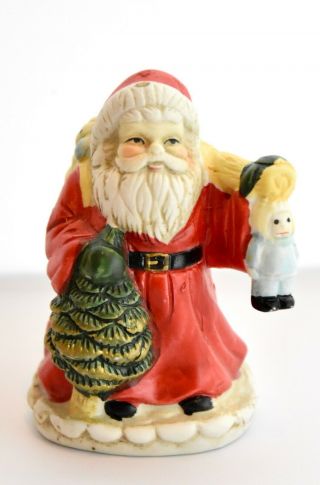 Handmade Vintage Ceramic Christmas Santa Claus Figurine Xmas Ornament Decoration