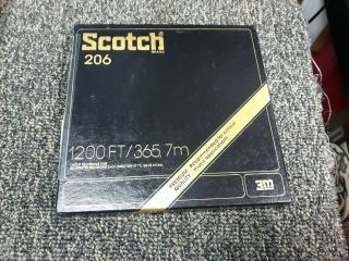 Scotch 206 3m,  7m Reel - To - Reel Recording Tape 1200 Ft.  206 - 7r - 1200
