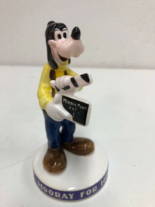Vintage Goofy Walt Disney Hooray For Hollywood Music Box Top Only Schmid Figure