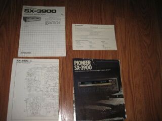 Vintage Pioneer Sx - 3900 Stereo Receiver Brochure Operating Instruction Schematic
