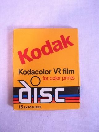 Kodak Vr Film Disc 15 Exposures Expired 10/1990 For Color Prints