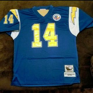 Mitchell & Ness San Diego Chargers 1984 Dan Fouts Throwback Jersey 48 Grt Cond 2