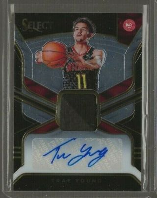 2018 - 19 Panini Select Trae Young Rc Auto Jersey 54/199 Rja - Tyg Hawks Autograph