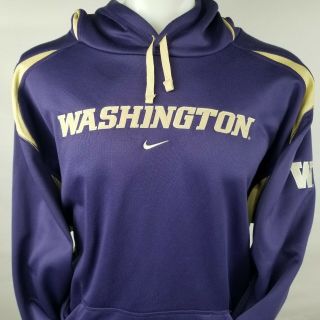 Nike Therma - Fit University Of Washington Huskies Hoodie Sweatshirt Sz 2xl Good