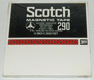 Nos Scotch 290 Professional Magnetic Reel To Reel Tape 7 " X 1/4 " X 3600 