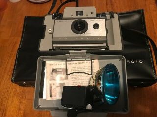 Polaroid Automatic 103 Land Camera With Flash,  Cover,  And Case