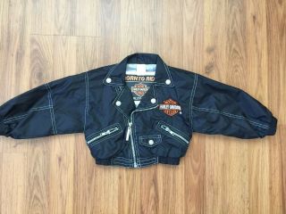 Harley Davidson Awesome Born To Ride Kids Toddler Size 3t Zip Up Jacket