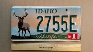 License Plate,  Idaho,  Wildlife,  2006,  Elk,  Sunset,  2755 E