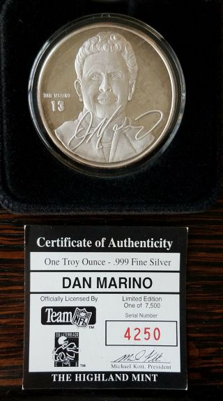 Dan Marino Highland Silver Medallion