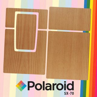 Polaroid Sx - 70 Vinyl Cover Skin - Light Brown Wood Pattern -