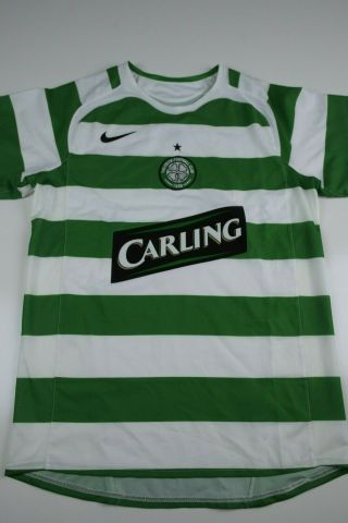 Nike Mens Celtic Football Club Soccer Jersey Size S Striped White Green Fc Kit