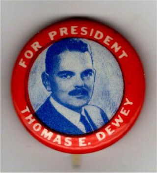 Vintage Political Pin 1944 Thomas E Dewey Pin Thomas Dewey For President Pin