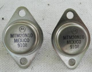 2 Count Motorola Mtm20n10 Power Mosfet Transistor