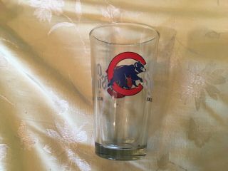 Chicago Cubs Cubbie Bear Logo Old Style Pint Beer Glass