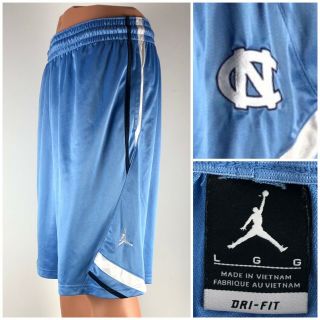 North Carolina Tar Heels Nike Mens Large Shorts Jordan Dri Fit Blue Elite