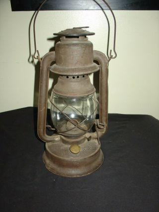 Antique Marswells No.  2 Cold Blast Fancy Barn Lantern & Globe Railroad Lamp