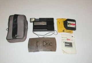 Vintage Kodak Tele Disc Camera – 1985 - With Strap,  Case & 6 Discs