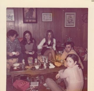Vintage Photo Snapshot Mid Century Teenagers House Party Drinking Beer