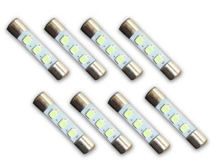 8 Warm White 8v Led Lamp Fuse - Type Bulbs For Pioneer Tx - 6200 - 8ww