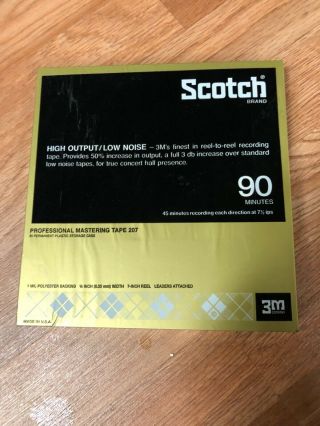 Reel To Reel 3m Scotch Professional Mastering Recording Tape 207 90m