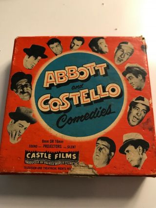 Castle Films 8mm Film.  Abbott & Costello " Fun On The Run "