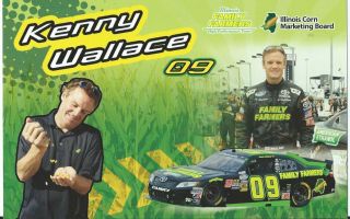 Kenny Wallace 09 Nascar Nationwide Series " Family Farmers " Postcard