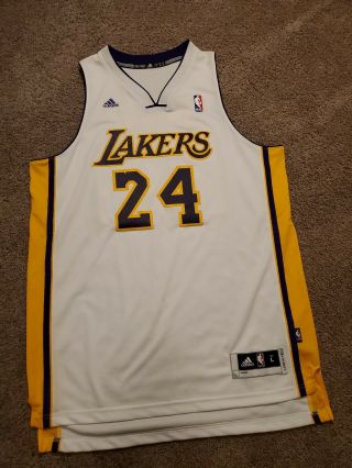 Los Angeles Lakers Kobe Bryant 24 Nba Adidas Basketball Jersey Size L