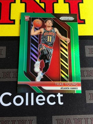 18 - 19 Prizm Trae Young Rc Rookie Green Prizm Hawks
