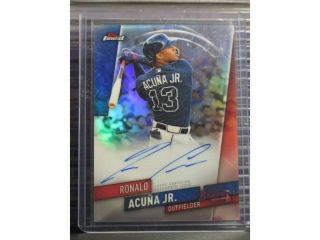 2019 Topps Finest Ronald Acuna Jr.  Refractor Auto Autograph Braves Lc
