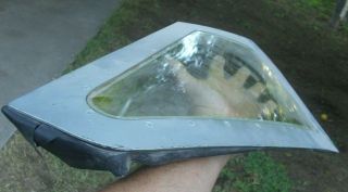 Military Aircraft Curved Glass Panel,  Framework - 1960s Mystery