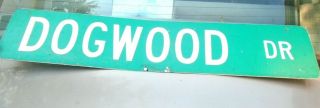 , Retired,  Dogwood Drive.  Aluminum Street Sign,  6 " X 24 "