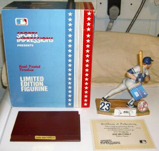 91 Sports Impressions Don Mattingly York Yankees Porcelain Figure In The Box