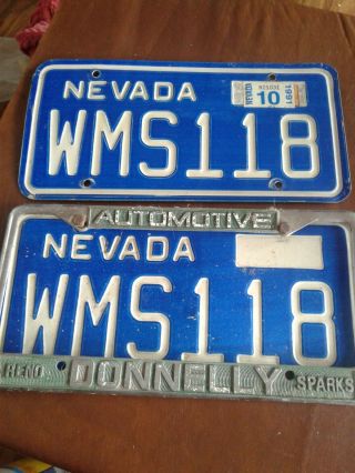 1980s Nevada State License Plate Set