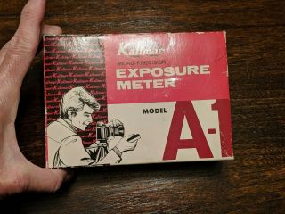 Vintage Kalimar Camera Exposure Meter With Case And Booklet